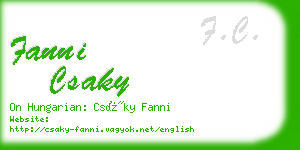 fanni csaky business card